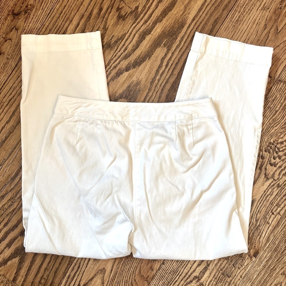 J Jill White Crop Dress Pant Cotton - Picture 6 of 7